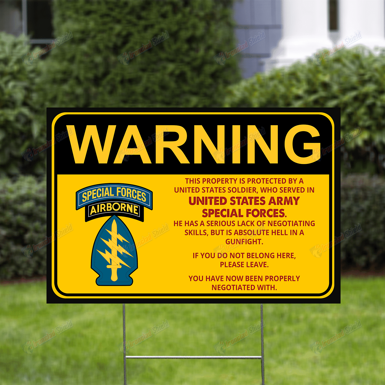 Warning Army United States Army Special Forces - Warning - ME2 - Ironclad Shield