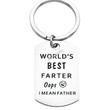 Father's Day Keychain Pendant Metal World's Best Farter I Mean Father Funny Key Chain Keyring