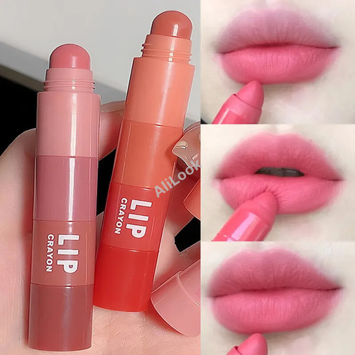 Matte Lipstick Pen 4 Colors In 1 Nude Pink Matte Lip Gloss Waterproof Long Lasting Lipstick Pencil Lip Liner Pen Lip Makeup Set