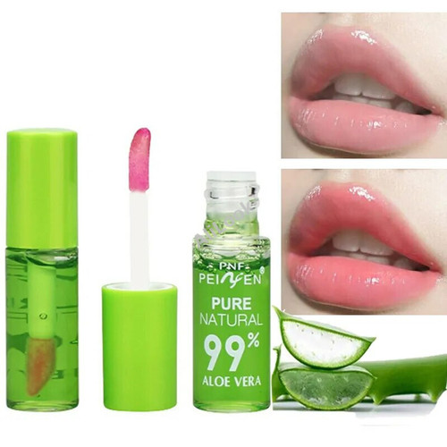 1PCS Moisturizing Natural Lip Gloss Aloe Essence Lip Gloss Changable Color Portable Waterproof Long Lasting Nutritious Lips Care Lipstick