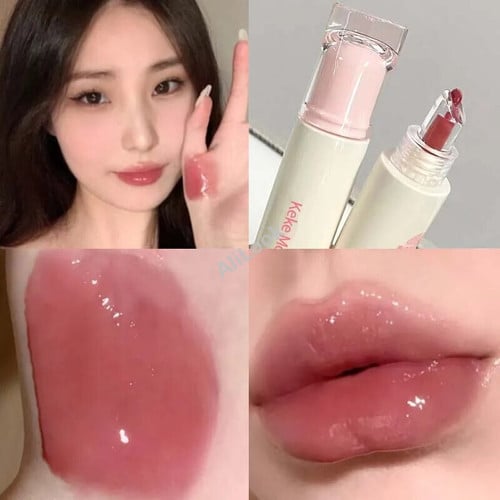 Best Natural Lip Gloss Crystal-frozen Glossy Lip Glaze Waterproof Long Lasting Lip Glossy Mirror Tea Red Liquid Lipstick Doodle Lip Korean Makeup