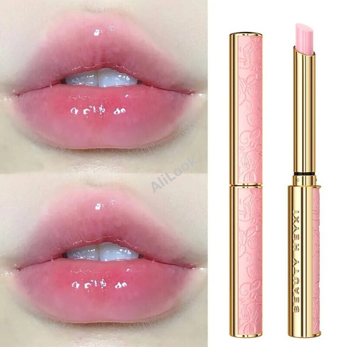 Hot Pink Lipstick Honey Peach Color-Changing Waterproof Temperature Change Color Moisturizing Long Lasting Nutritious Lip Balm