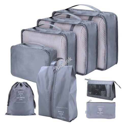 8PCS/Set Organizer Bags for Travel Organizer Bags Accessories Luggage Suitcase Organizer Waterproof Wash Bag Clothes Storage