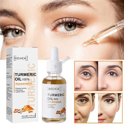 New Turmeric Oil Glow to Facial Lightening Brightening Serum For Black Brown Skin Leg Hand Body Whitening for Dark Skin 10/30ml