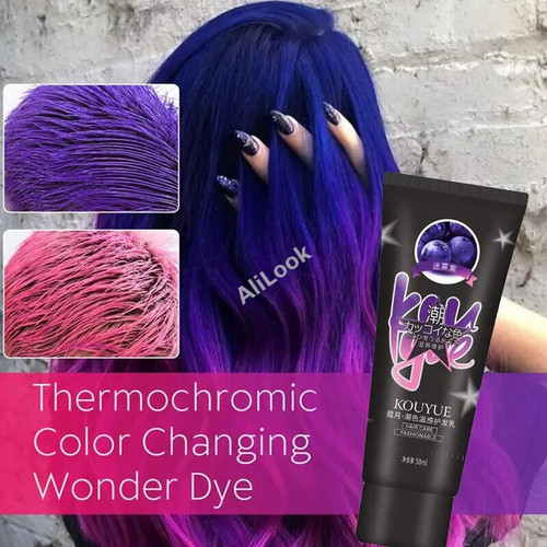 50ml Hair Dye Temperature Change Long Lasting Fashion Color Quick Wax Dye Hair Dry Instant Hair Gentle DIY Paint Hair