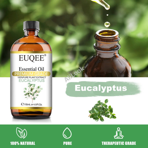 EUQEE 118ML Large Bottle Essential Oil For Humidifier Neroli Helichrysum Eucalyptus Aroma Oil,DIY Perfume,Soap,Massage,Skin Care