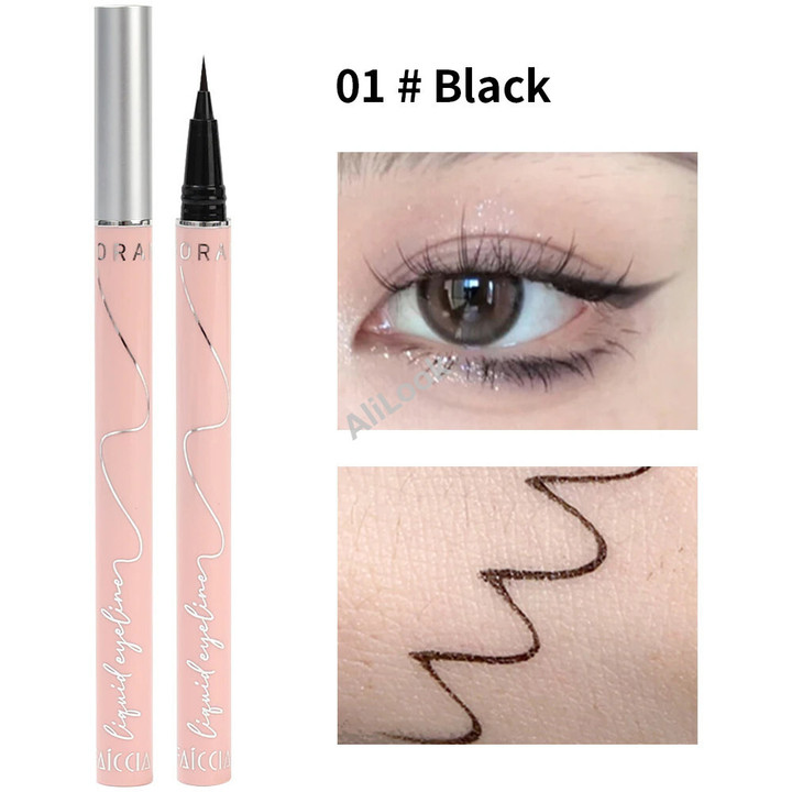 Ultra-thin Waterproof Liquid Eyeliner Korean Makeup for Women Quick Dry Smooth Eye Liner Long Last Lower Eyelash Pen Cosmetics