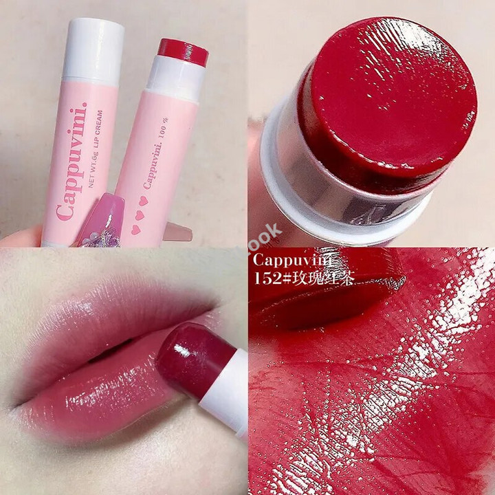 Natural Lip Moisturizer Lipstick 3 Colors Lip Nourishing Lasting Colored Moisturizing Lip Care Makeup Colored Lip Balm Cosmetics