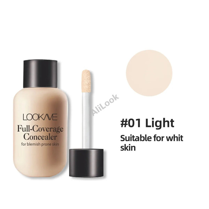 Best Concealer for Oily Skin Waterproof Liquid Concealer 3 Colors Matte Full Coverage Acne Scars Dark Circles Foundation Whitening Lasting Makeup Cosmetics