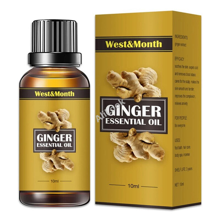 Natural Ginger Oil Slimming Essential Oils Fat BurnThin Leg Waist Slim Massage Oil Full Body Slim Plant Massage Oils Anti Aging