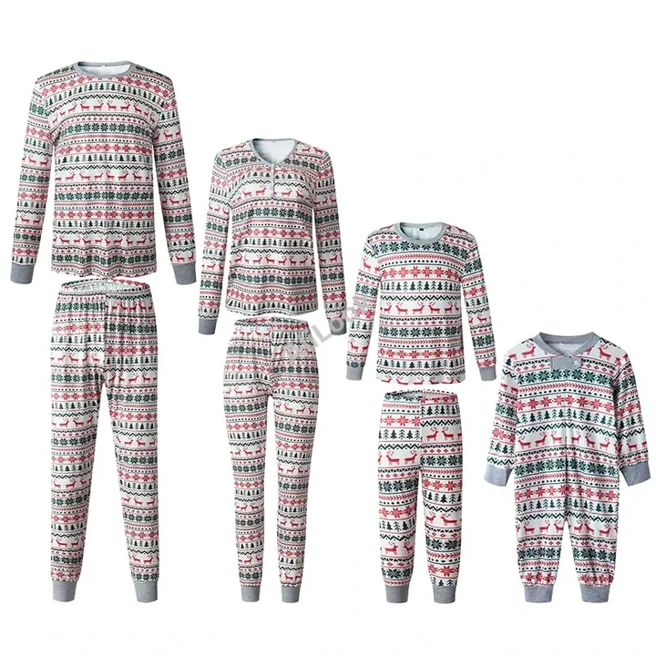 2023 Christmas Family Matching Pajamas New Year Xmas Father Mother Kids Baby Clothes Set Dad Mom And Daughter Son Pyjamas Outfit