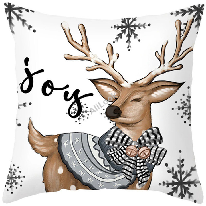 45cm Merry Christmas Cushion Cover Pillowcase 2023 Christmas Decorations for Home Ornament New Year Christmas Decor 2024 Noel