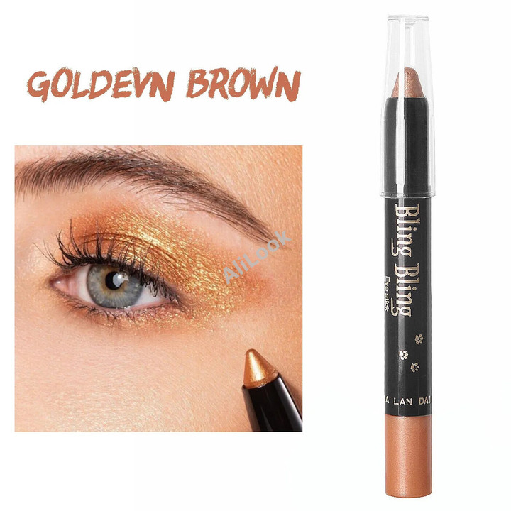 Pearlescent Glitter Eyeshadow Pen Eye Shadow Pencil Waterproof Matte Cream Nude Eye Makeup Pigment Silkworm Eyeliner Shadow Pen