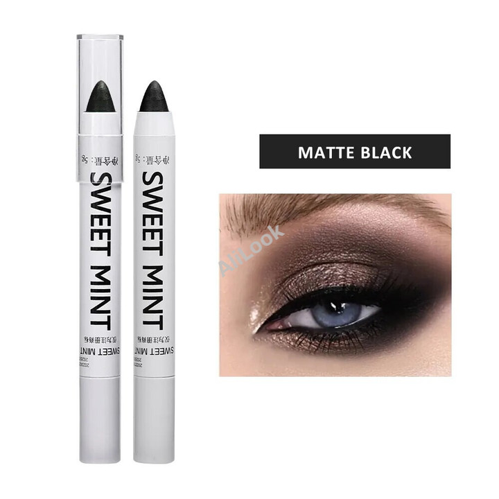 White Eyeliner Glitter Eyeshadow Stick Eyeliner Pen Matte Shiny Black Blue Green Silver Eye Liner Pen Makeup Brighten Silkworm