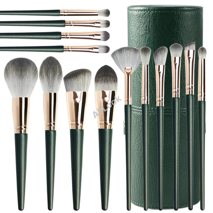 Foundation powder blush Professional 14 pcs makeup brushes set for cosmetic eyeshadow kabuki blending makeup brush beauty tool