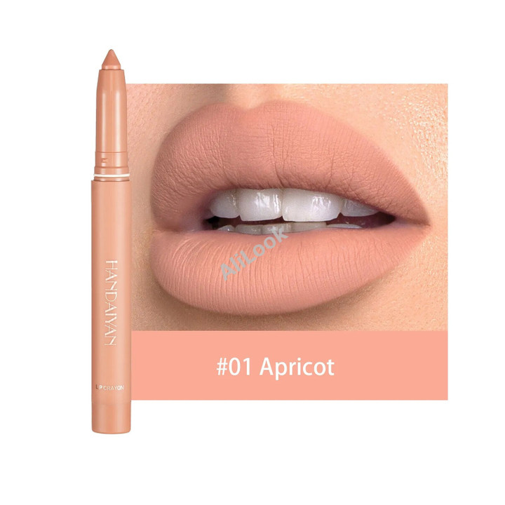 Matte Nude Lipstick Lip Liner 2 in 1 Long Wearing Waterproof Lip Ink Crayon Built-in Sharpener Professional Makeup for Women Best Cosmetics in USA