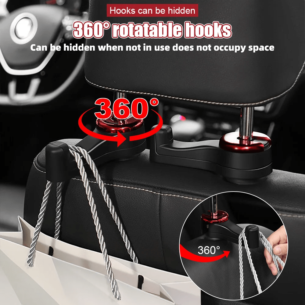 Car Headrest Hidden Hook 1 Car Seat Hidden Hook 360 ° - Temu