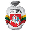 Lithuania Flag Wing White Hoodie - Amaze Style™