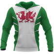 Cymru Wales Flag Hoodie - Dragon Claw Style PL - Amaze Style™-Apparel