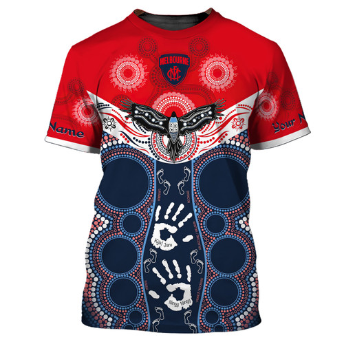 Melbourne Demons Pattern Shirts Melbourne FC Custom Tee Shirts Gift For AFL Fan