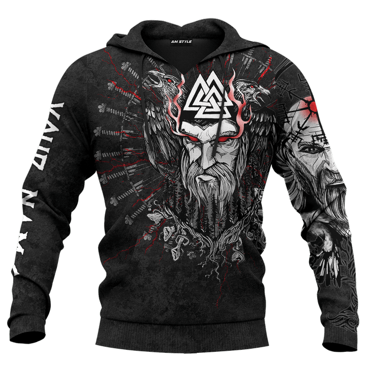 Viking All Father Odin Grey Colour Customized 3D All Over Printed Shirt - AM Style Design - Amaze Style™