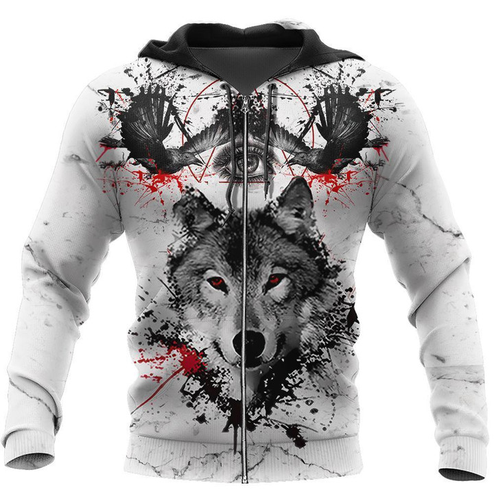 Wolf Blood Tattoo 3D Over Printed Hoodie for Men and Women-ML - Amaze Style™-Apparel