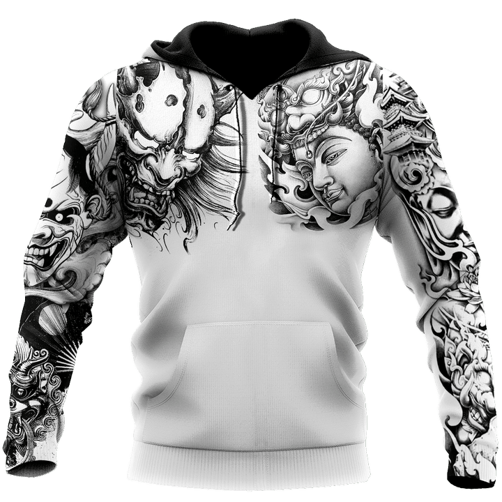 Japanese Samurai Tattoo II 3D Over Printed Unisex Hoodie ML - Amaze Style™