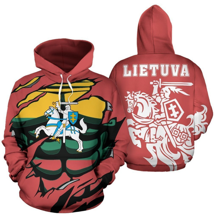 Lithuanian Vytis In Me All-Over Hoodie Red - Amaze Style™-Apparel
