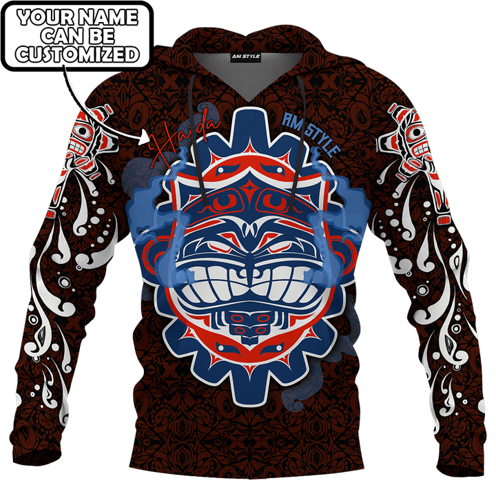 Japanese Samurai Mask Native American Pacific Northwest Style Customized All Over Printed Shirt - Am Style Design - Amaze Style™
