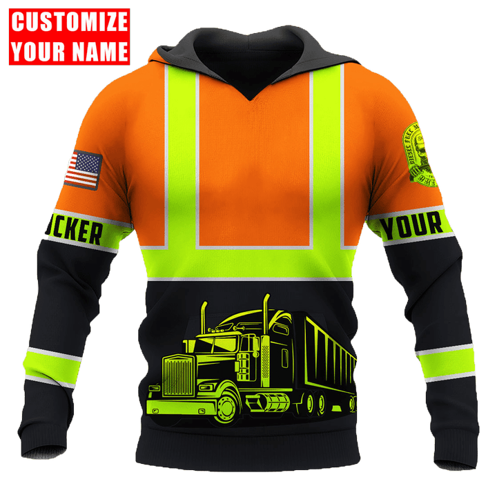 Personalized Trucker Safety 3D Printed Shirts TN - Amaze Style™