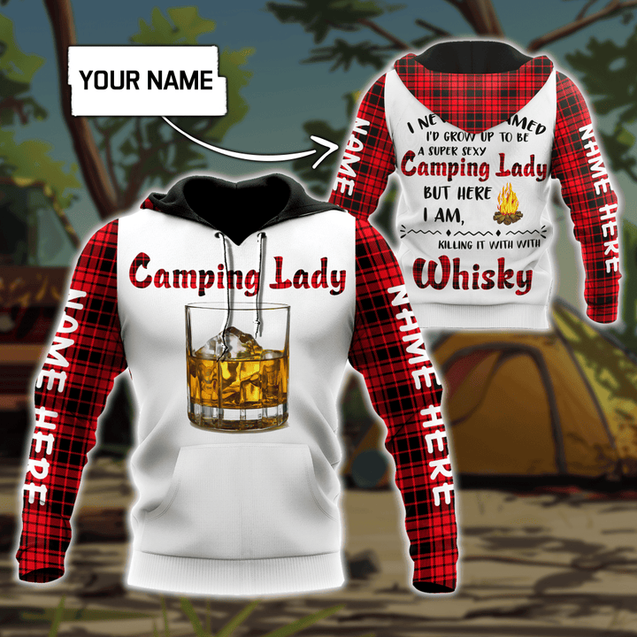3D All Over Printed Camping  Lady Unisex Shirts Custom Name XT - Amaze Style™-Apparel