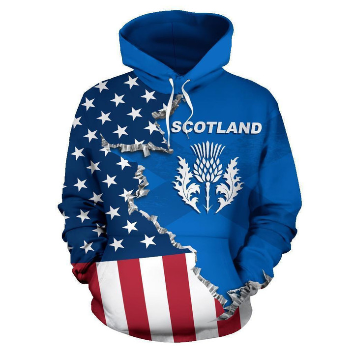 One Heart 2 Homes - Scottish American Hoodie NNK1524 - Amaze Style™-Apparel