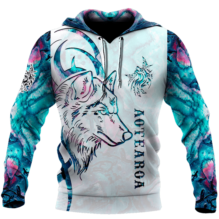Paua shell wolf tattoo 3d all over printed shirt and short for man and women - Amaze Style™-Apparel