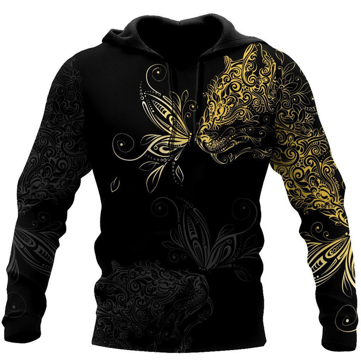 Cat & Butterfly tattoos 3D All Over Printed shirt & short for men and women PL - Amaze Style™-Apparel