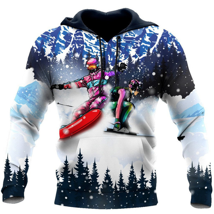 Snowboarding 3D All Over Printed shirt & short for men and women PL - Amaze Style™-Apparel