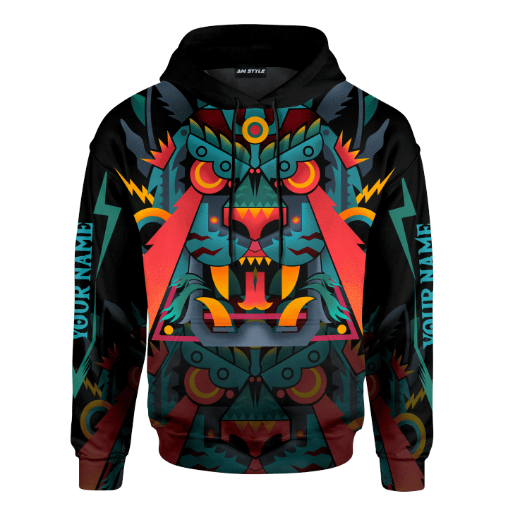 Aztec Ocelótl Jaguar Maya Aztec Calendar Customized 3D All Over Printed Shirt - 