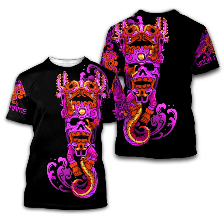 Aztec Axolotl Tattoo Mural Art Customized Name 3D All Over Printed Shirts