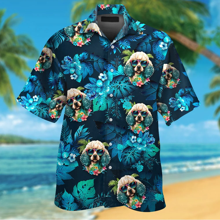 Poodle Wearing Sunglass Funny Hawaiian Shirt