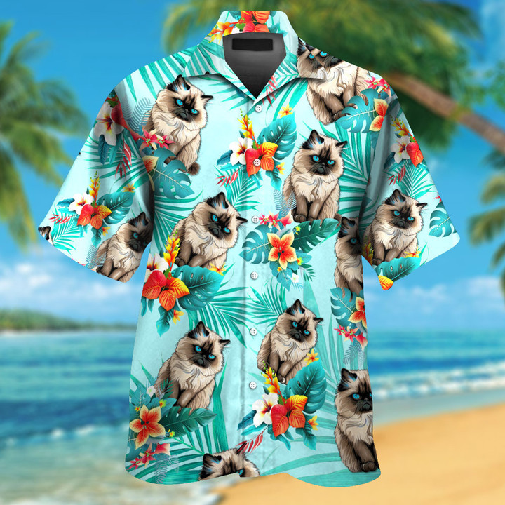 Himalayan Cat Funny Colorful Hawaiian Shirt
