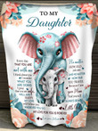 Personalized Elephant To My Daughter Banket, Everyday That You Are Not With Me Blanket, Gift For Daughter Sherpa Fleece Blanket
