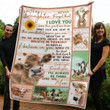 Personalized To My Daughter Cow Blanket, Never Forget That I Love You Blanket, Gift For Daughter Sherpa Fleece Blanket