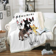 French Bulldog Frenchies Friends Fleece Blanket Great Customized Blanket Gifts For Birthday Christmas Thanksgiving