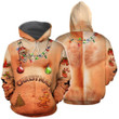 3D All Over Printed Hairy Chest And Tattoos Ugly Christmas Hoodie
