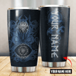 Viking Raven And Odin's Eye Blue Customized 3D All Over Printed Tumbler - AM Style Design - Amaze Style™