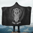 Odin Tattoo Dark Colour Customized 3D All Over Printed Hooded Blanket - AM Style Design - Amaze Style™