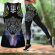 LoBo Wolf Mandala Over Printed Legging & Tank top-ML - TrendZoneTee-Apparel