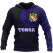 Tonga in My Heart Polynesian Tattoo Style Hoodie Blue - TrendZoneTee