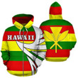 Hawaii Kanaka Flag Hoodie - Warrior Style J9 - TrendZoneTee-ALL OVER PRINT HOODIES (P)