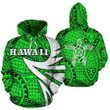 Hawaii Turtle Polynesian Hoodie - Green - Warrior Style - AH J9 - TrendZoneTee