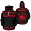 Samoa All Over Hoodie - Black Red Version - BN01 - TrendZoneTee
